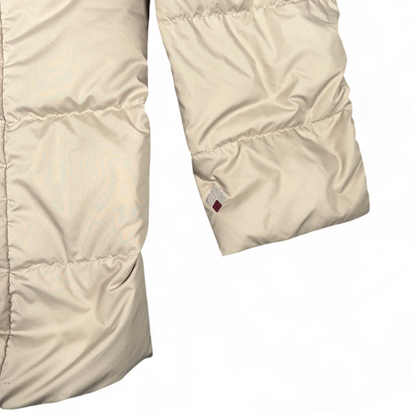 Montbell Jacket Womens MEDIUM Beige Puffer Down Outdoor Quilted Lightweight - Picture 10 of 12